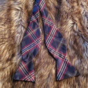 Brooks Brothers Tartan Self Tie Bow Tie